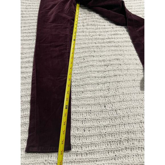 J Brand Velour Leggings Pants Skinny Leg Jeggings Womens 25 Wine Stretch 801J605 - Picture 3 of 11